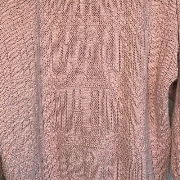 Vintage Isle of Cotton Sweater Women's L Embroidered Floral coastal grandma - Picture 4 of 12